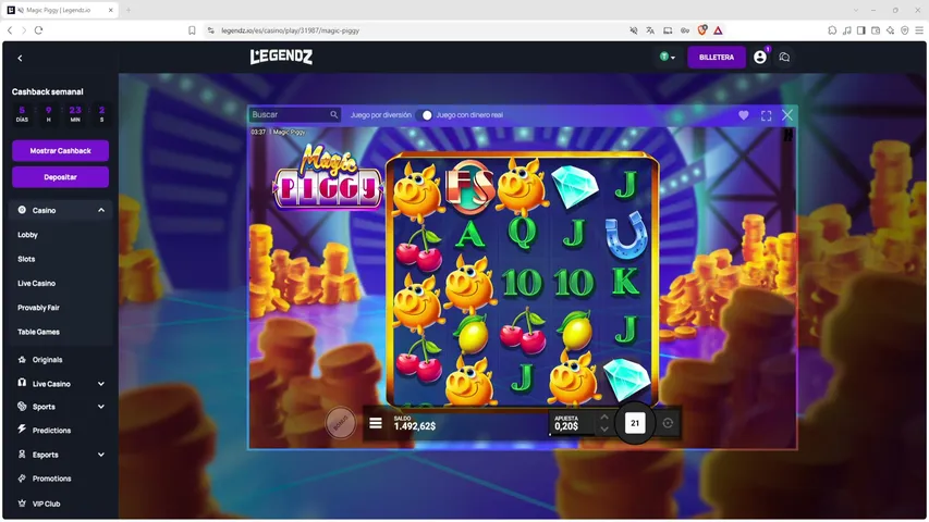 mooneymaker playing Slots & Casino - Live Casino Stream