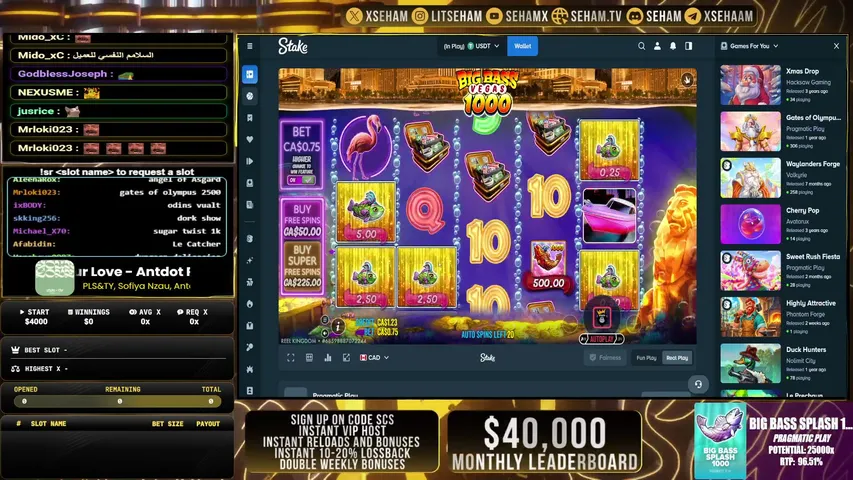 seham playing Slots & Casino - Live Casino Stream