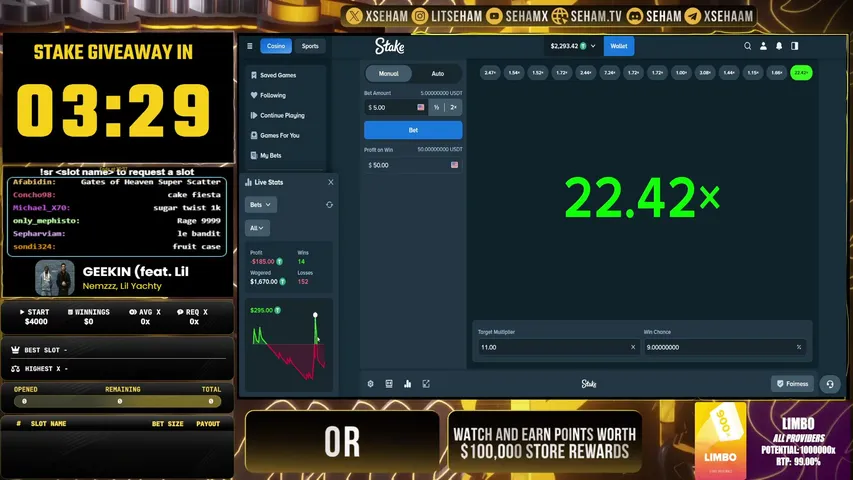 seham playing Slots & Casino - Live Casino Stream