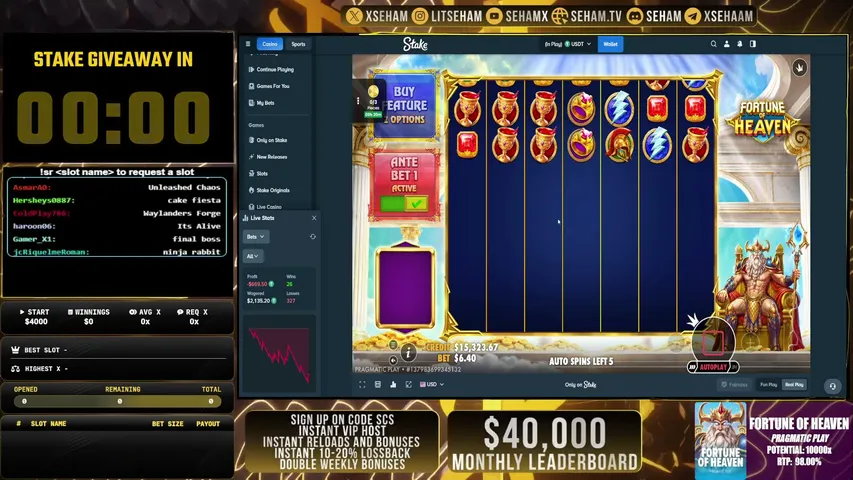 seham playing Slots & Casino - Live Casino Stream