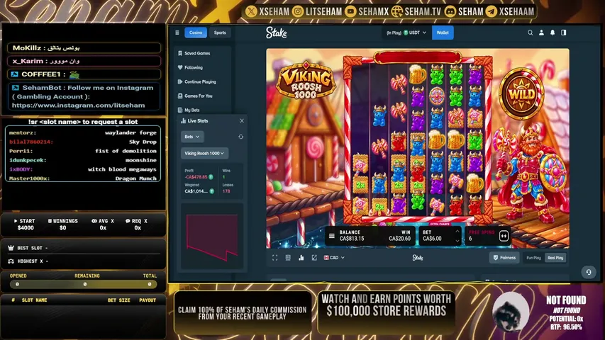 seham playing Slots & Casino - Live Casino Stream