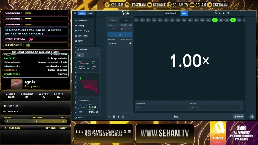 seham playing Slots & Casino - Live Casino Stream