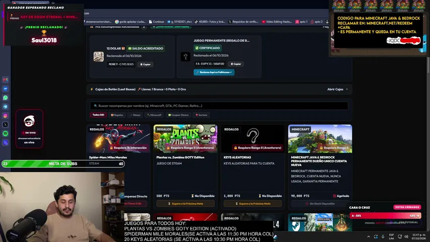 streameruniversitario playing Just Chatting - Live Casino Stream