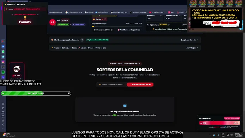 streameruniversitario playing Just Chatting - Live Casino Stream