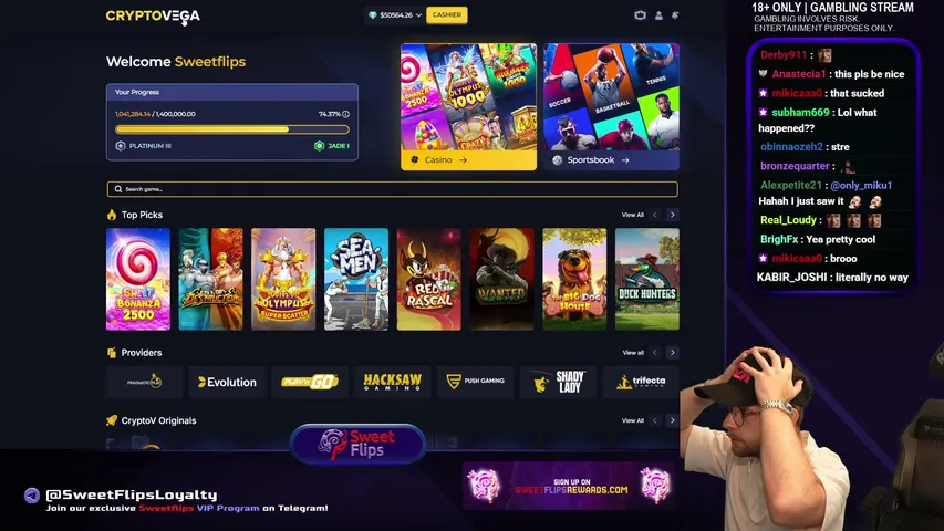 sweetflips playing Slots & Casino - Live Casino Stream