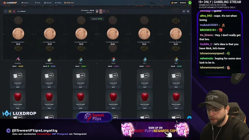 sweetflips playing Slots & Casino - Live Casino Stream