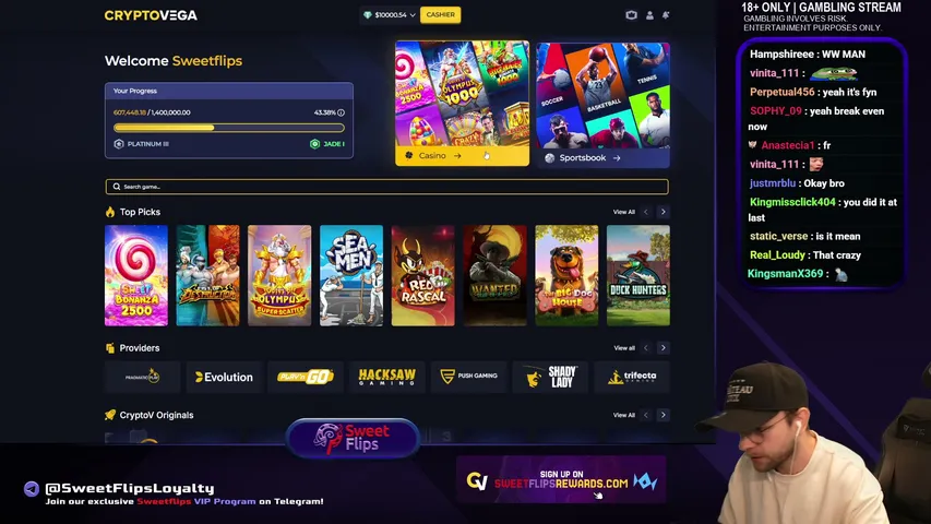 sweetflips playing Slots & Casino - Live Casino Stream