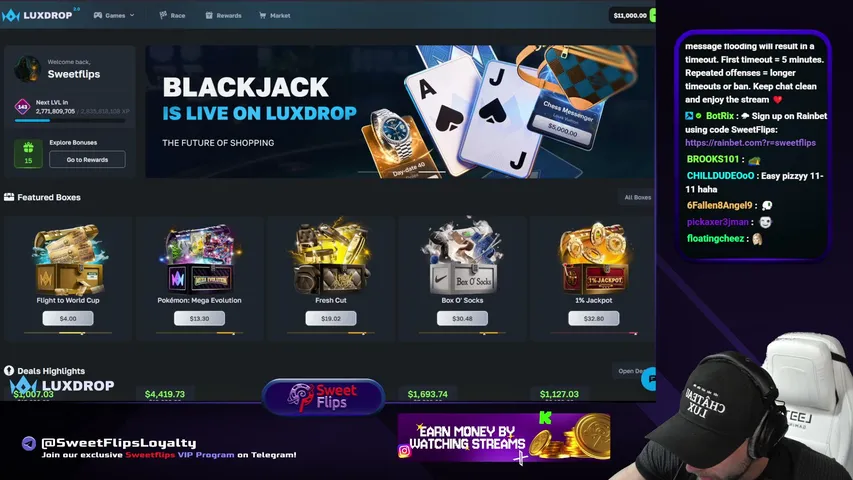 sweetflips playing Slots & Casino - Live Casino Stream