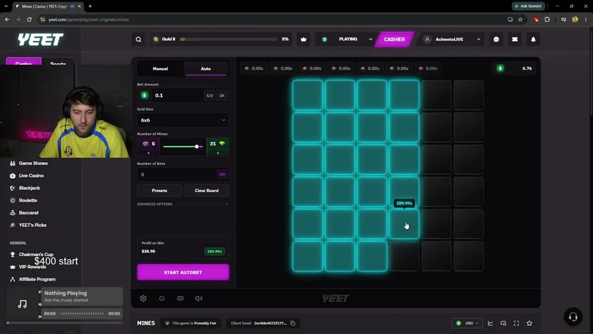 acheeto playing Slots & Casino - Live Casino Stream