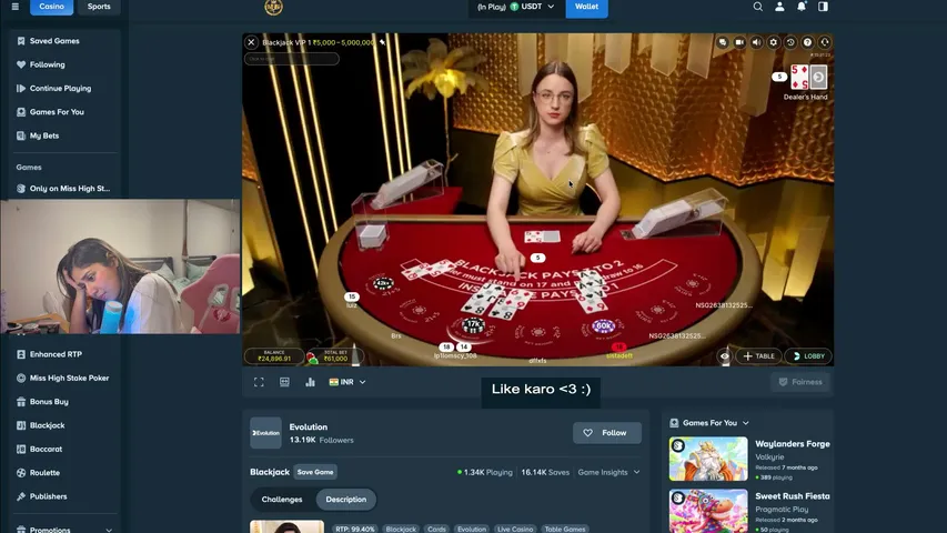 misshighstake playing Card Games - Live Casino Stream