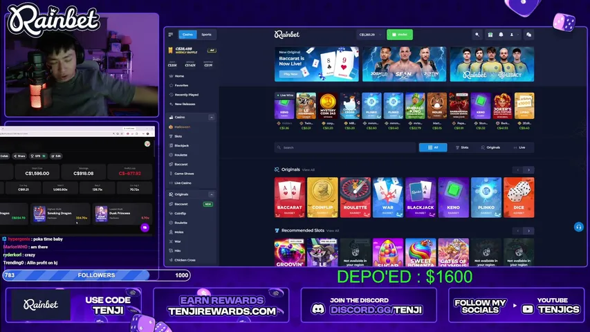 tenjii playing Slots & Casino - Live Casino Stream