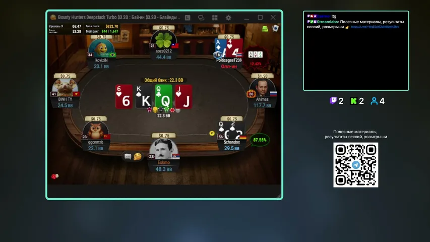 eskmotv playing Poker - Live Casino Stream
