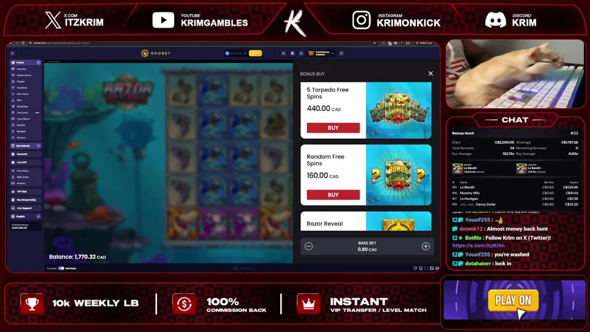 krim playing Slots & Casino - Live Casino Stream