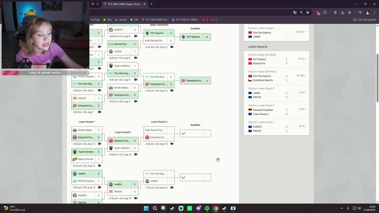 FUT: 2 🆚 EF: 0 | VCT 2026: EMEA Stage 2 — Play-In Aşaması - !insta #VCTWatchParty