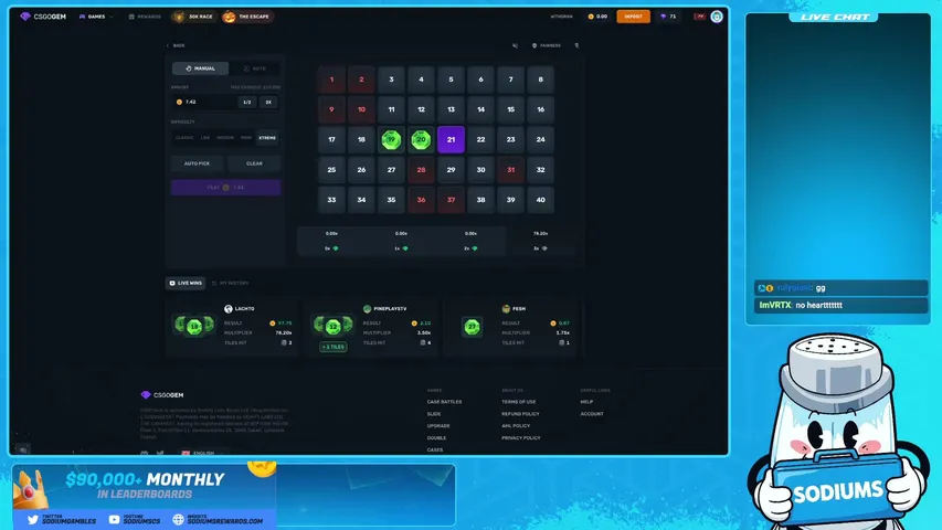 sodiumsgambles live stream