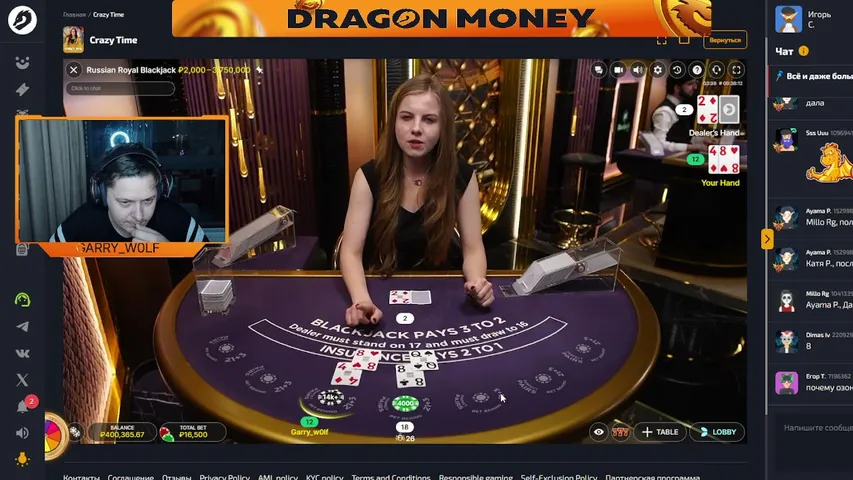 Garryw0lf playing Slots & Casino - Live Casino Stream