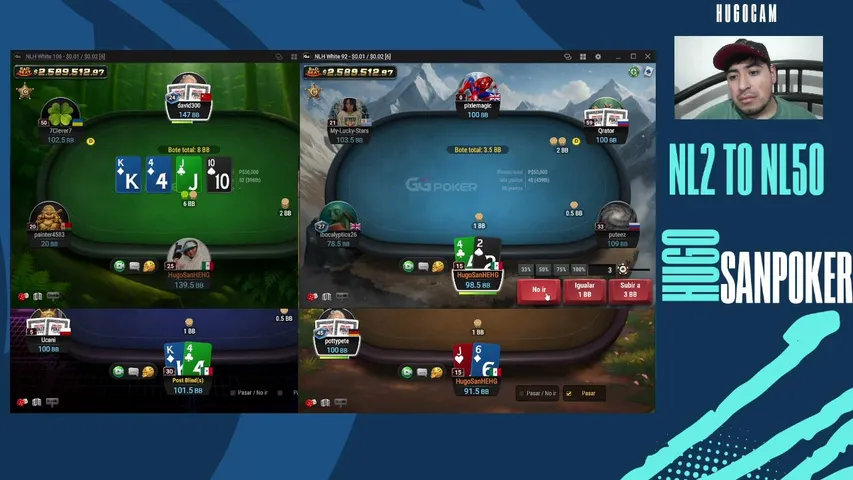 hugosanpoker playing Poker - Live Casino Stream