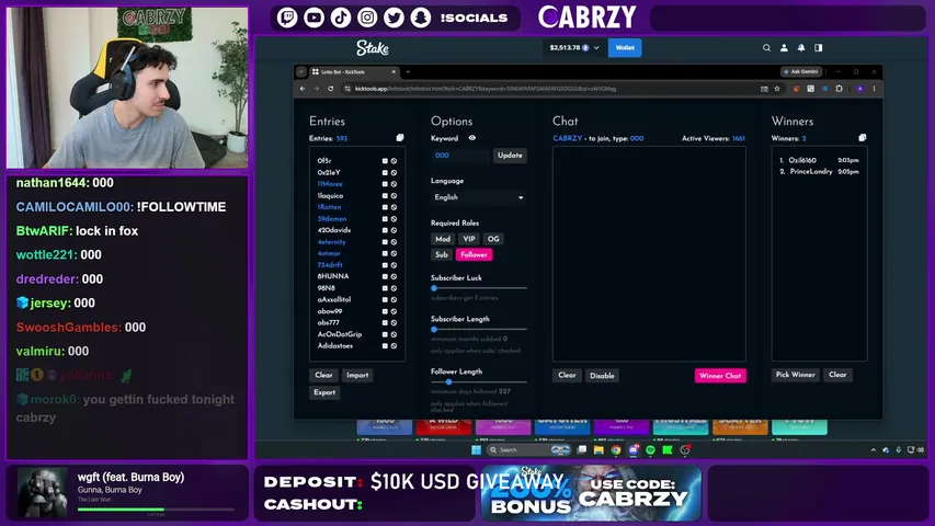 Cabrzy playing Slots & Casino - Live Casino Stream