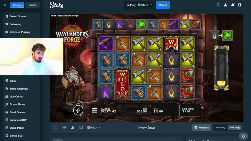 Tyceno playing Slots & Casino - Live Casino Stream