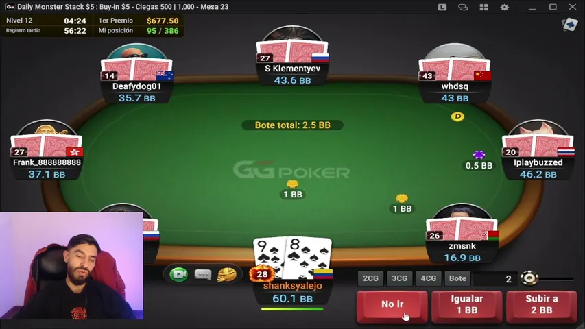 shanksyalejo playing Poker - Live Casino Stream