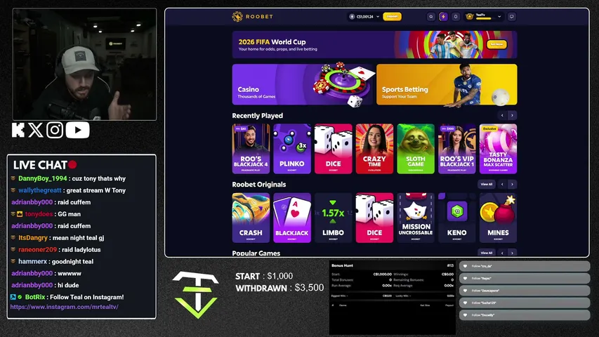 $1,000 start - Day 16/30 of Xposed sponsorship! !discord !socials