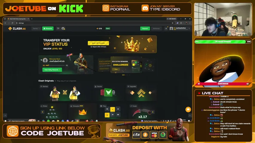 joetube playing Slots & Casino - Live Casino Stream