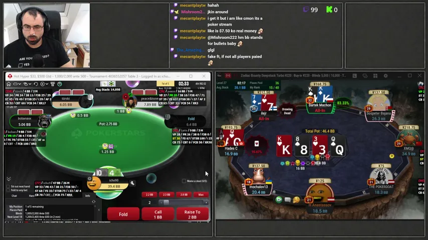 icho90 playing Poker - Live Casino Stream