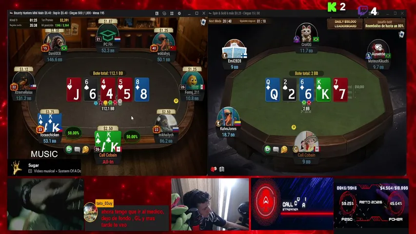 callcobain playing Poker - Live Casino Stream