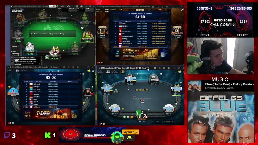 callcobain playing Poker - Live Casino Stream