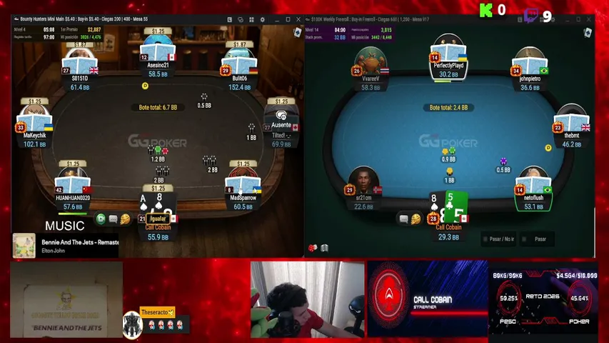 callcobain playing Poker - Live Casino Stream