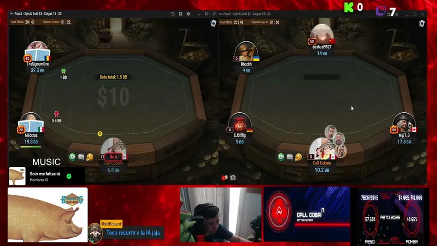 callcobain playing Poker - Live Casino Stream
