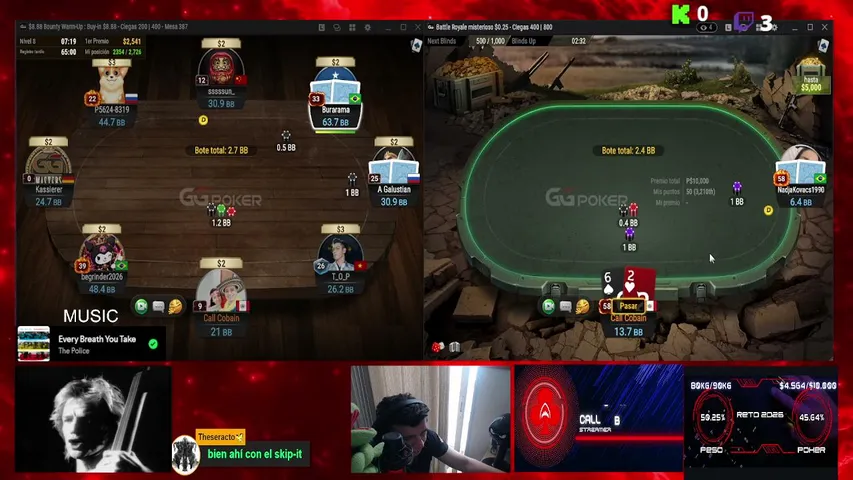 callcobain playing Poker - Live Casino Stream