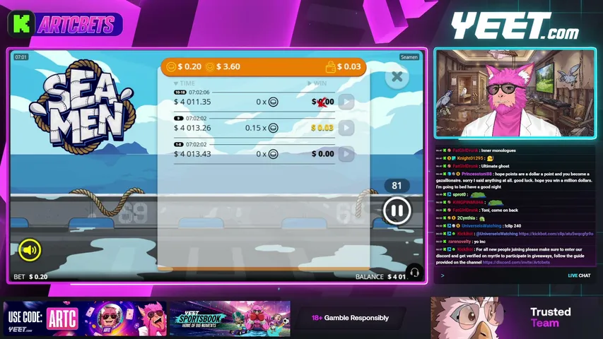 artcbets playing Slots & Casino - Live Casino Stream
