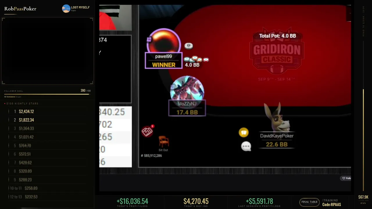 RobPaasPoker live