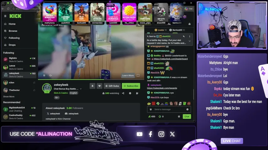 allinactiontv playing Slots & Casino - Live Casino Stream