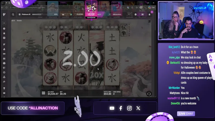 allinactiontv playing Slots & Casino - Live Casino Stream