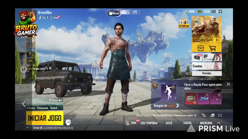 Transmissão ao vivo de BrutoGamerofc