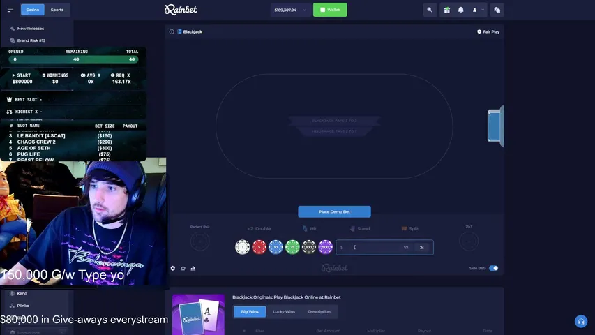 hugoember playing Slots & Casino - Live Casino Stream