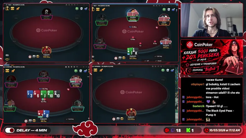 bigbob85 playing Monopoly Poker - Live Casino Stream
