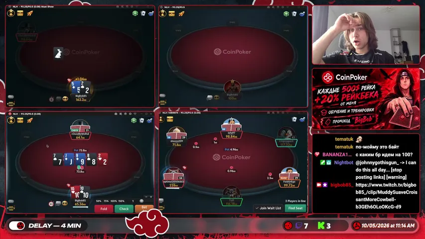 bigbob85 playing Monopoly Poker - Live Casino Stream