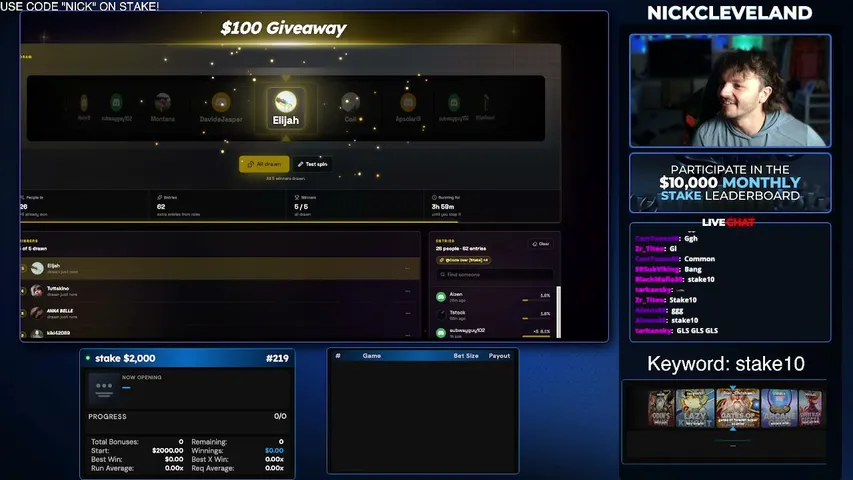 nickcleveland playing Slots & Casino - Live Casino Stream
