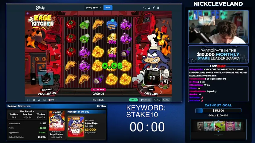 nickcleveland playing Slots & Casino - Live Casino Stream