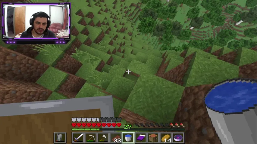 Minecraft Hardcore estableciendo la base