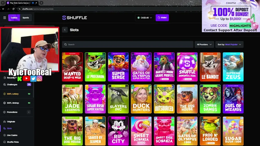 KyleTooReal playing Slots & Casino - Live Casino Stream