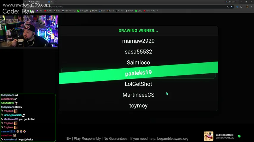 rawdogg209 playing Slots & Casino - Live Casino Stream