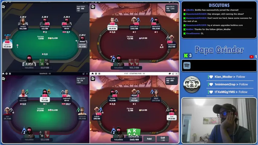 papa-grinder playing Card Games - Live Casino Stream
