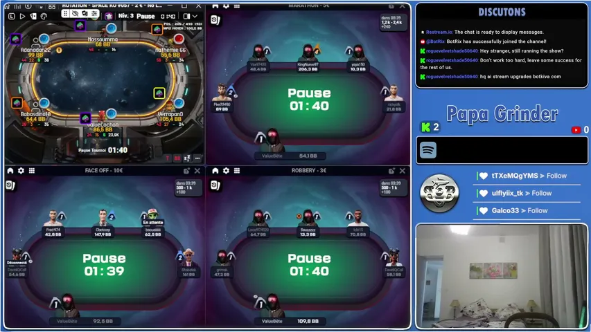 papa-grinder playing Card Games - Live Casino Stream