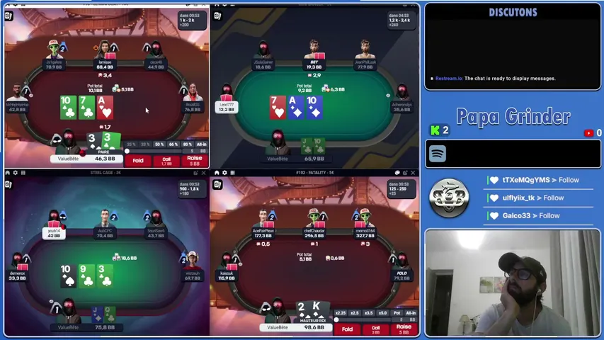 papa-grinder playing Card Games - Live Casino Stream