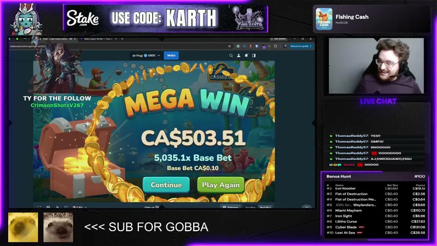 yungkarth playing Slots & Casino - Live Casino Stream