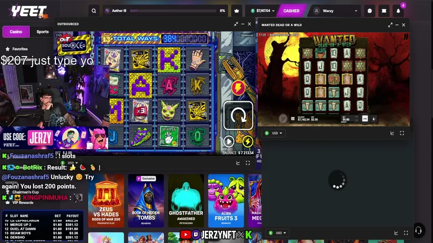 JerzyNFT playing Slots & Casino - Live Casino Stream